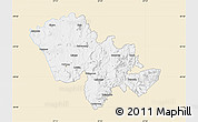 Classic Style Map of Mafeteng, single color outside