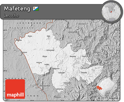 Gray Map of Mafeteng