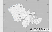 Gray Map of Mafeteng, single color outside