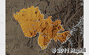 Physical Map of Mafeteng, darken, semi-desaturated