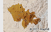 Physical Map of Mafeteng, lighten