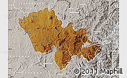 Physical Map of Mafeteng, lighten, semi-desaturated