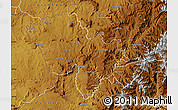 Physical Map of Mafeteng