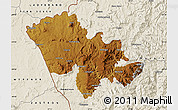 Physical Map of Mafeteng, shaded relief outside