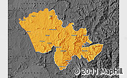 Political Map of Mafeteng, darken, desaturated