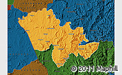 Political Map of Mafeteng, darken