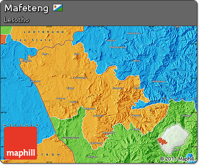 Political Map of Mafeteng