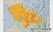 Political Map of Mafeteng, lighten, semi-desaturated