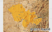 Political Map of Mafeteng, satellite outside
