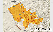 Political Map of Mafeteng, shaded relief outside
