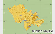 Savanna Style Map of Mafeteng, single color outside
