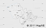Silver Style Map of Mafeteng, single color outside