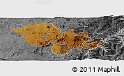 Physical Panoramic Map of Mafeteng, desaturated