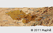 Physical Panoramic Map of Mafeteng, satellite outside