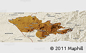 Physical Panoramic Map of Mafeteng, shaded relief outside