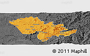 Political Panoramic Map of Mafeteng, darken, desaturated