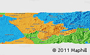 Political Panoramic Map of Mafeteng