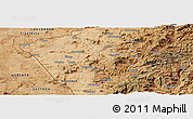 Satellite Panoramic Map of Mafeteng