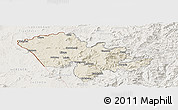 Shaded Relief Panoramic Map of Mafeteng, lighten
