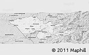 Silver Style Panoramic Map of Mafeteng