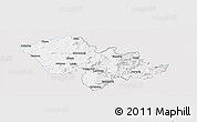 Silver Style Panoramic Map of Mafeteng, single color outside