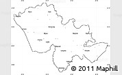 Blank Simple Map of Mafeteng, cropped outside
