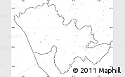 Blank Simple Map of Mafeteng, no labels