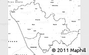 Blank Simple Map of Mafeteng