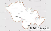 Classic Style Simple Map of Mafeteng, cropped outside