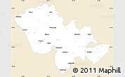 Classic Style Simple Map of Mafeteng, single color outside