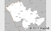 Gray Simple Map of Mafeteng