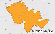 Political Simple Map of Mafeteng, cropped outside