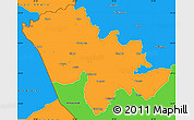 Political Simple Map of Mafeteng