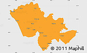 Political Simple Map of Mafeteng, single color outside