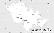 Silver Style Simple Map of Mafeteng, single color outside