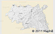 Classic Style 3D Map of Maseru, single color outside