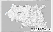 Gray 3D Map of Maseru, single color outside