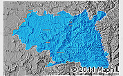 Political 3D Map of Maseru, desaturated