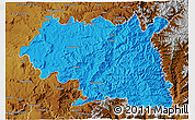 Political 3D Map of Maseru, physical outside