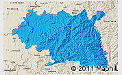 Political 3D Map of Maseru, shaded relief outside