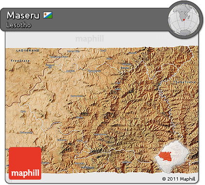 Satellite 3D Map of Maseru