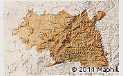 Satellite 3D Map of Maseru, lighten