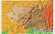 Satellite 3D Map of Maseru, political outside