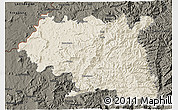 Shaded Relief 3D Map of Maseru, darken