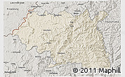 Shaded Relief 3D Map of Maseru, semi-desaturated