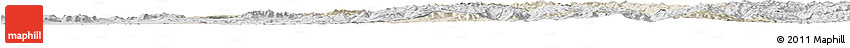 Shaded Relief Horizon Map of Maseru, desaturated