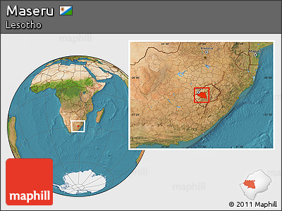 Satellite Location Map of Maseru