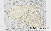 Shaded Relief Map of Maseru, desaturated