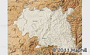 Shaded Relief Map of Maseru, satellite outside