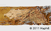 Satellite Panoramic Map of Maseru, physical outside